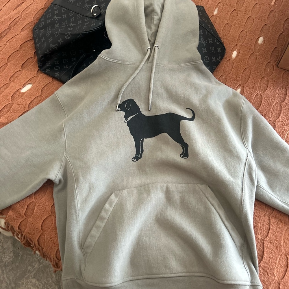 Gray Black Dog Hoodie